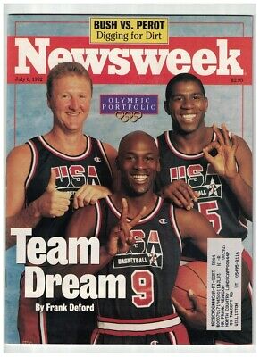 1982 Newsweek Magazine Dream Team USA Bird Magic Jordan on Cover