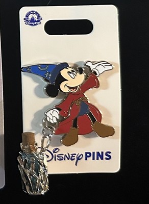 Sorcerer Mickey Magic Dust Dangle Pixie With Vial Disney Pin
