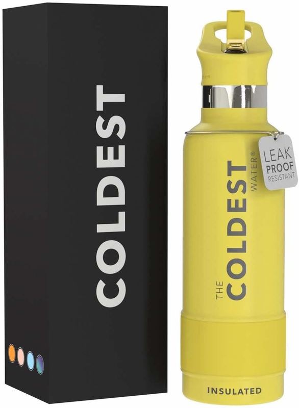 Coldest Water Bottle with Standard Mouth Straw Lid Metal Thermos Vacuum Insulat