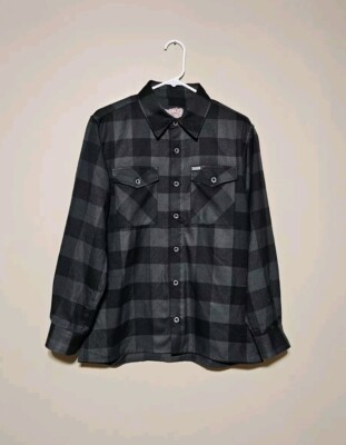 Dixxon Flannel Co Shirt Men s Size Medium Gray Heritage Murked Out Button Up
