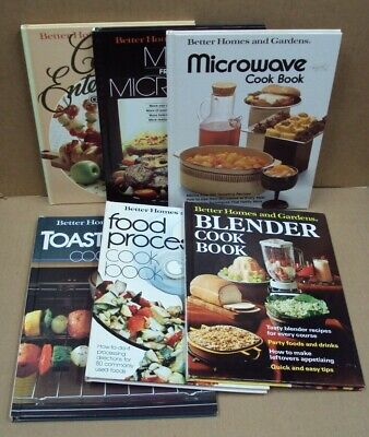 Lot/6 BETTER HOMES and GARDENS Cookbooks MICROWAVE Blender FOOD PROCESSOR