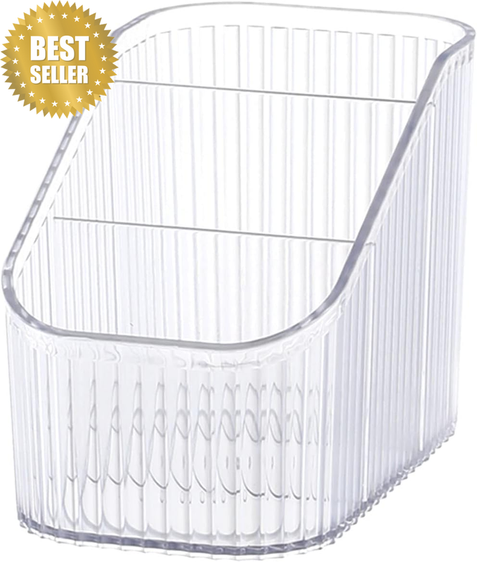 Large Capacity Makeup Brush Holder,3 Slot Makeup Brush Cup,Vintage Striped Makeu