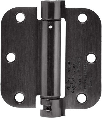 Amazon Basics Self-Closing Door Hinge, 3.5 Inch X 3.5 Inch, 1 Piece, Oil Rubbed 