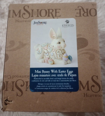 Jim Shore Heartwood Creek Mini Bunny Easter Eggs Figurine 3.4'' New In Box