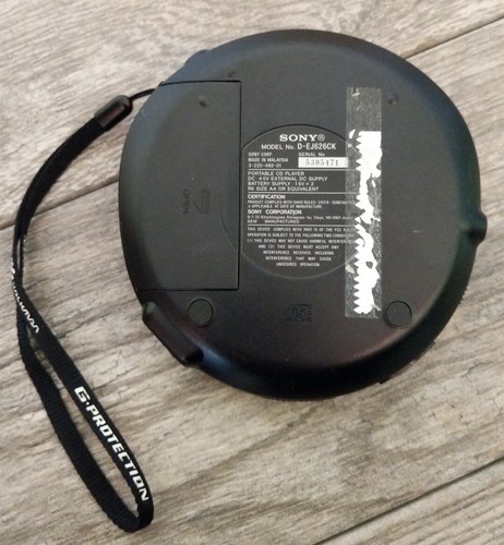 Sony CD Walkman D-EJ626CK Discman G-Protection Portable CD Player Black TESTED