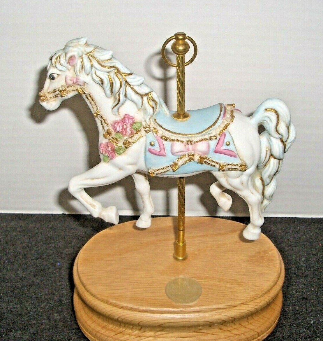 Vintage Bradley's Porcelain Carousel Horse & Music Box Ltd