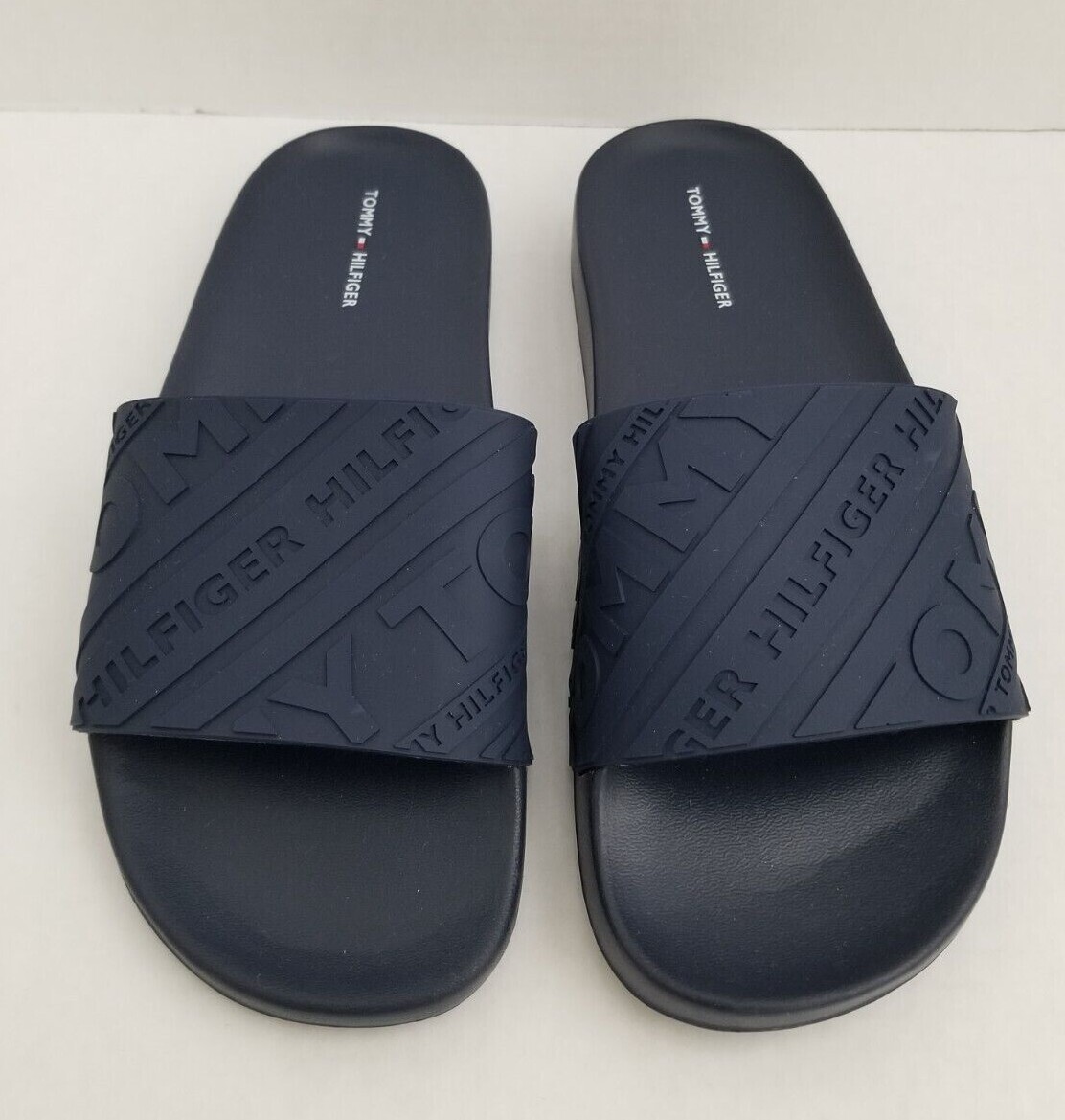 

TOMMY HILFIGER Темно-синие сандалии без шнуровки Divi с резиновым тиснением, 8 НОВИНКА, Синий, TOMMY HILFIGER Divi