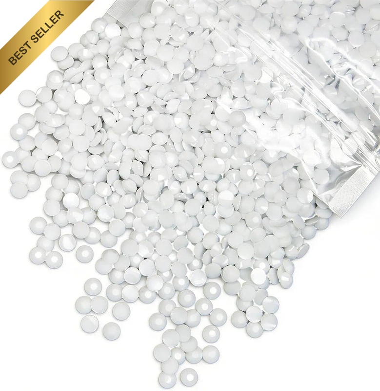 3000-Piece 3Mm Pure White Jelly Flatback Rhinestones