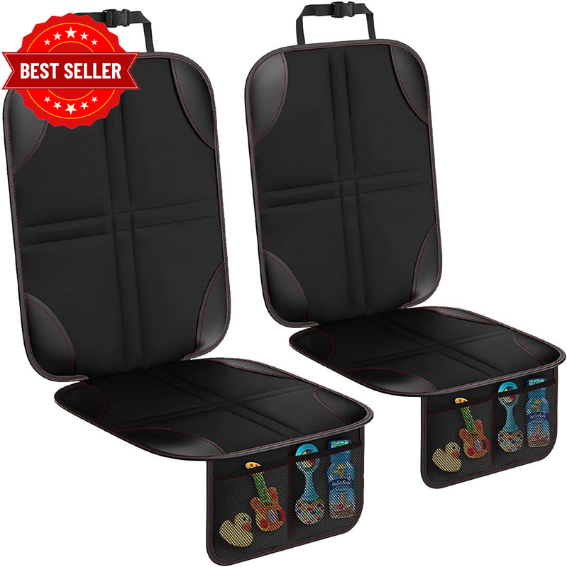 Car Seat Protectors 2Pack, Non-Slip Waterproof Auto Seats Pad under Baby Car Sea