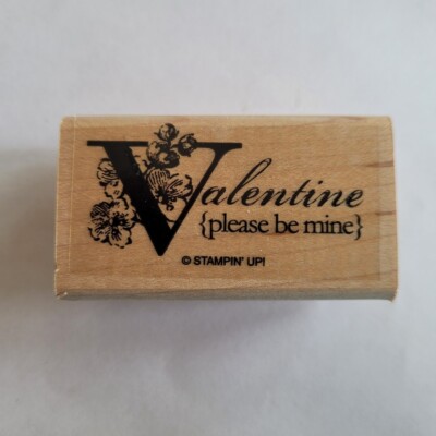 Valentine Please Be Mine Mounted Rubber Stamp Stampin Up