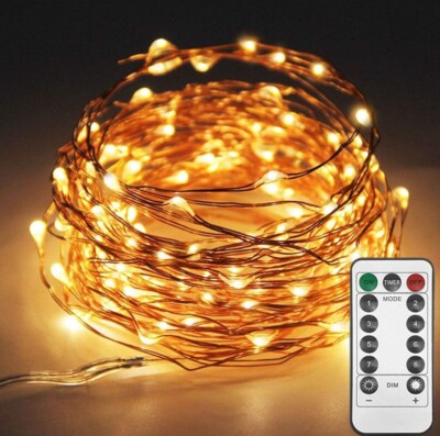 Twinkle Star 66Ft 200 LED Copper Wire String Lights Fairy String 8 Modes USB New