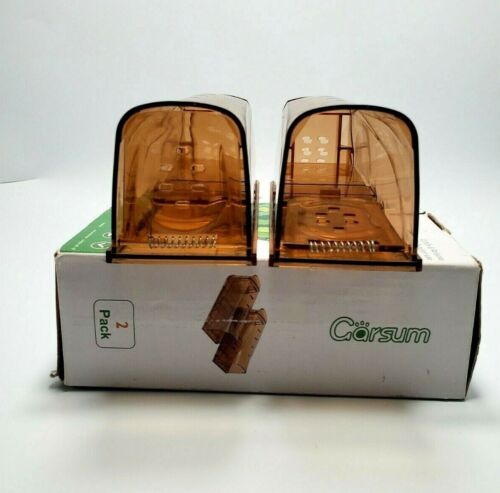 2 Pack Humane Catch & Release Mouse Traps Indoor and Outdoor Use Safe Trap Brown