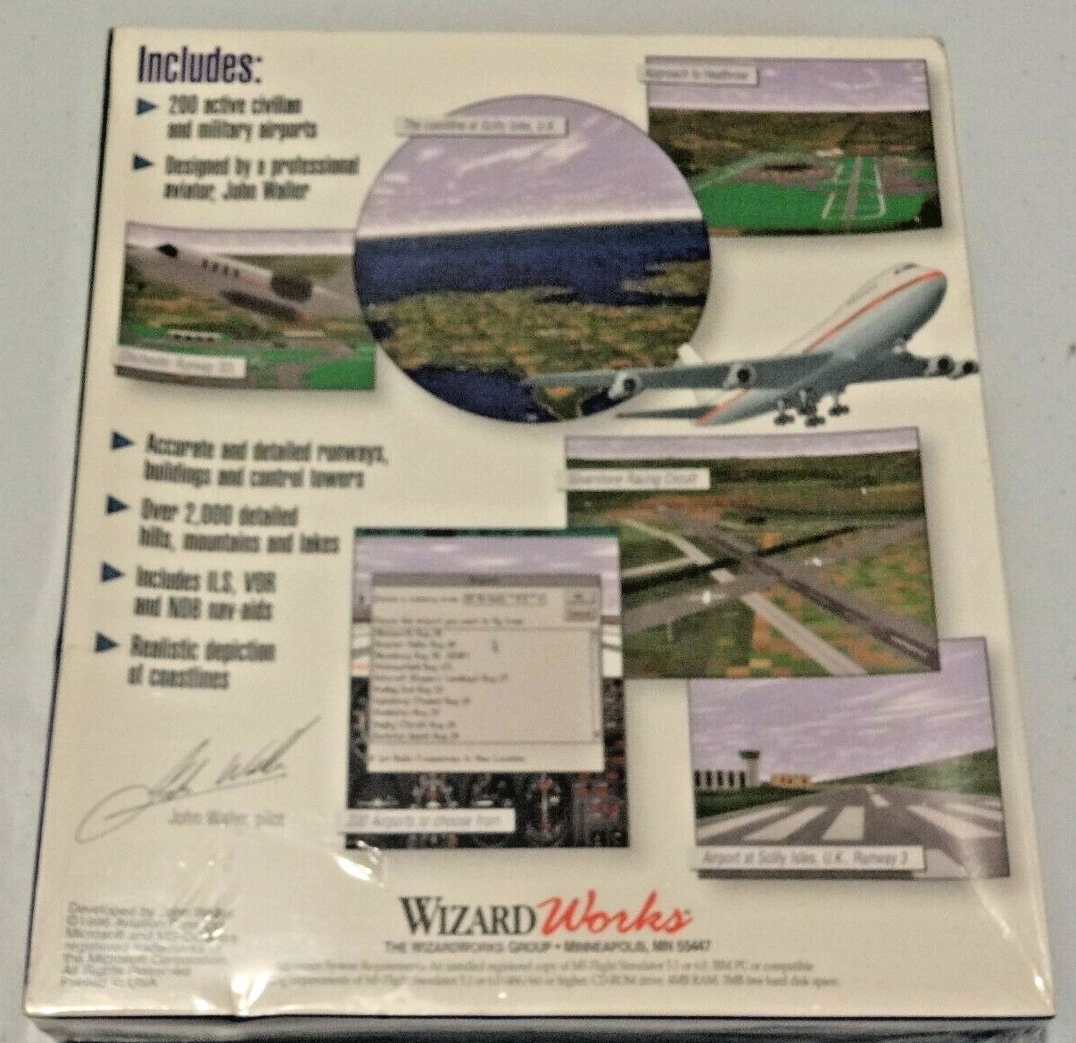 Scenery ENGLAND & WALES for Microsoft Flight Sim 5.1/6.0 WizardWorks PC CD-ROM