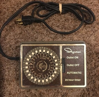 VINTAGE INGRAHAM TIME MASTER MULTIPLE PROGRAM 24 HOUR TIMER W/ DIRECTIONS. #A1