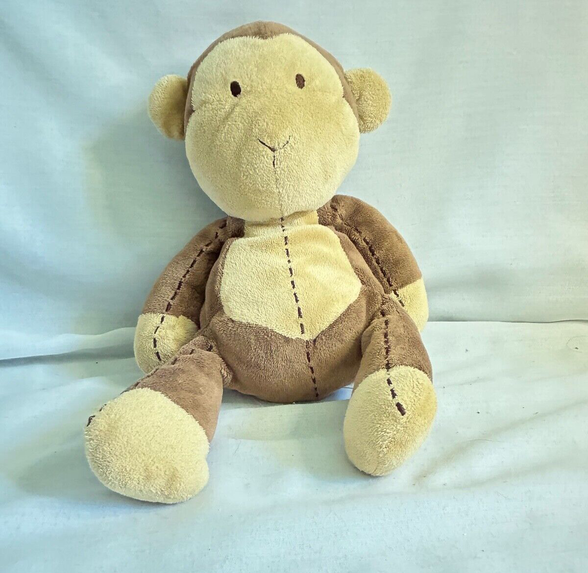 Carter's Brown Tan Baby Monkey Plush Rattle Stuffed Animal Lovey 9