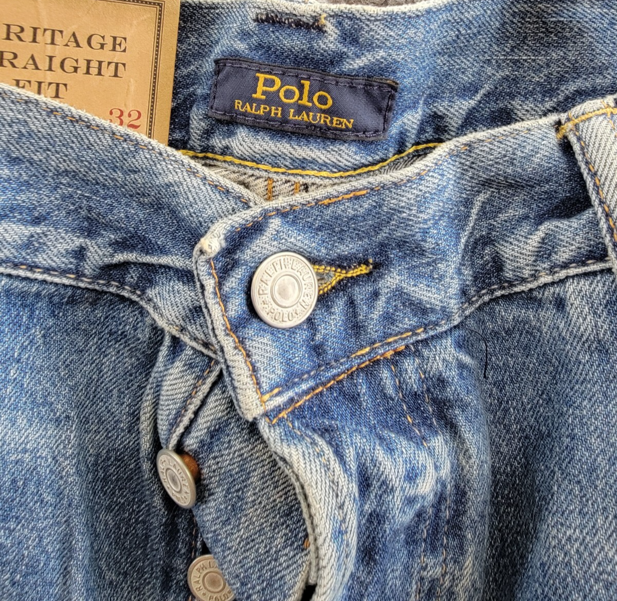 Polo Ralph Lauren Heritage Straight-Fit Distressed Jeans Men's 38x32 Habana~ - Picture 11 of 22