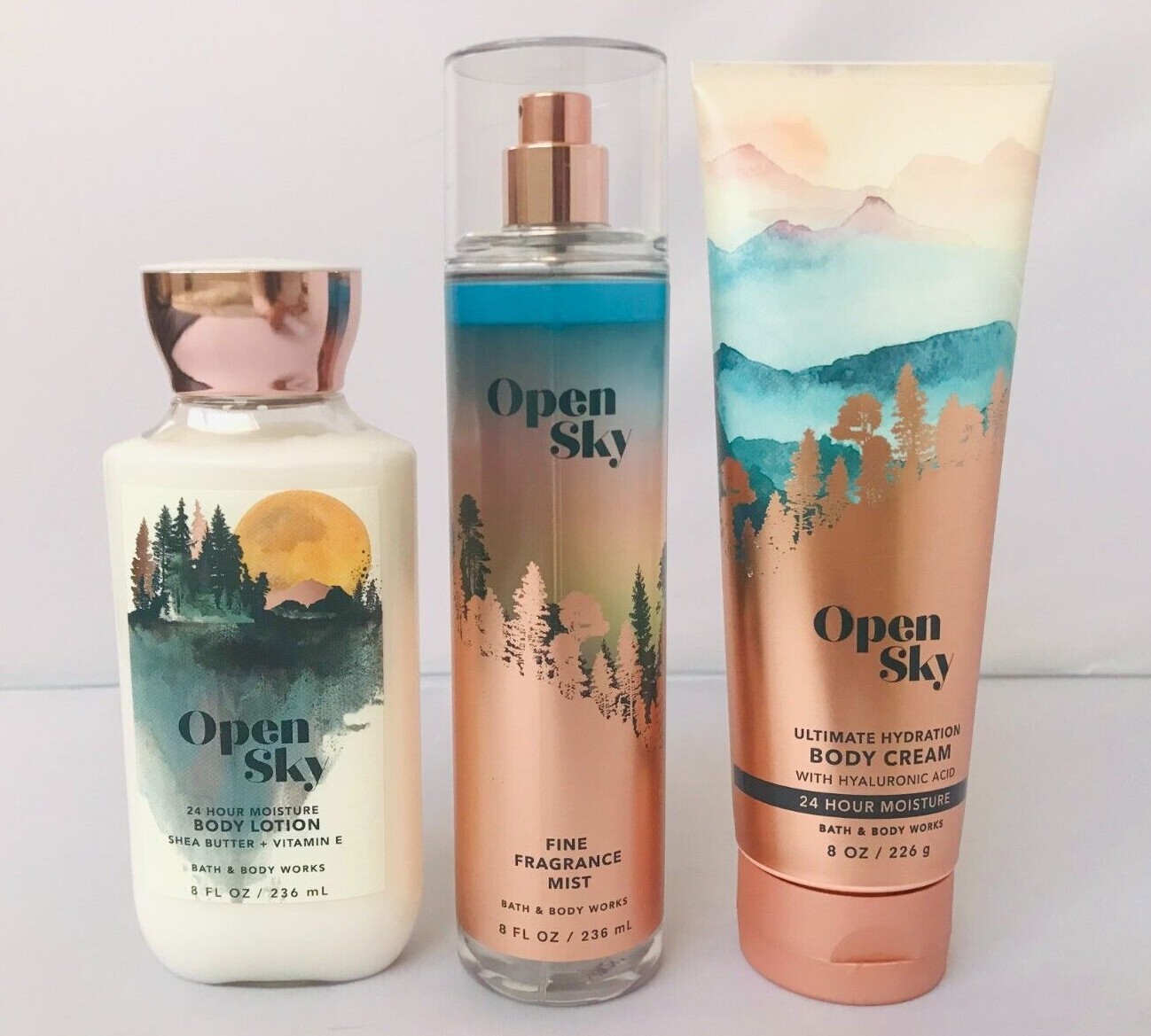 Bath & Body Works OPEN SKY FRAGRANCE MIST BODY CREAM LOTION