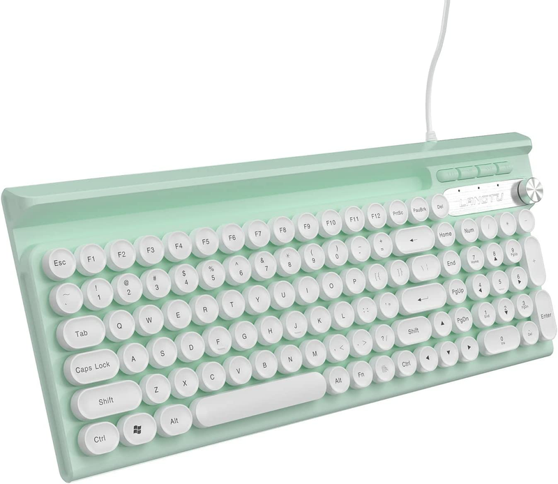 Wired Keyboard, Cute Keyboard Esay to Type, Compact Full Size 102 Keys for Windo