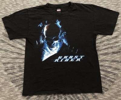 Vintage RARE Marvel Mad Engine Ghost Rider Tee Size L Young 30  Burning Movie