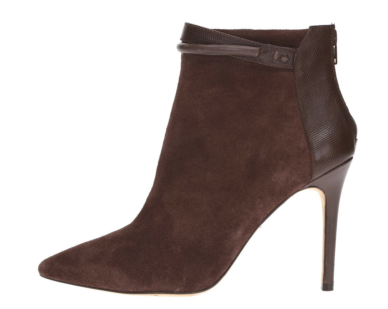 Charles David By Emmanuelle Chriqui Womens Brown Suede Ankle Booties Size 10 M