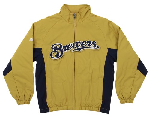 Молодежная куртка Majestic MLB Milwaukee Brewers Climate с полной молнией