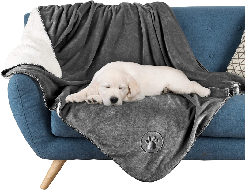 Large Waterproof Dog Blanket Gray Reversible Machine Washable ...