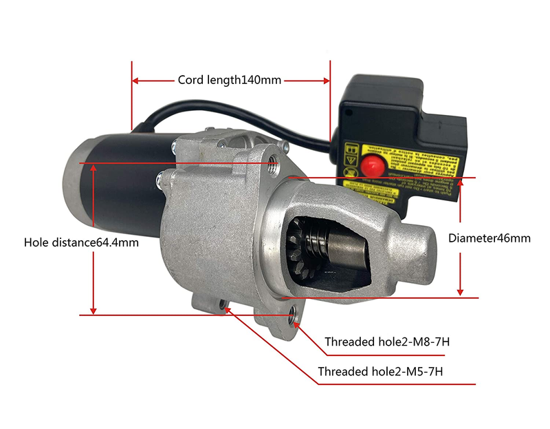 Ohv Gas Engine Electric Starter Motor Kit For Lct 291 Cc Lct 306 Cc