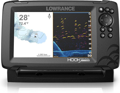 Lowrance Hook Reveal 7 Inch Fish Finders with Transducer, Plus Optional Maps