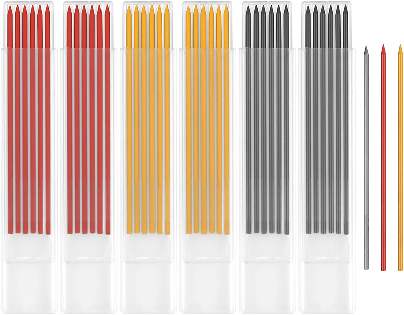 36 Pcs 2.8Mm Pencil Refills for Carpenter Marking Pencils, Solid Carpen