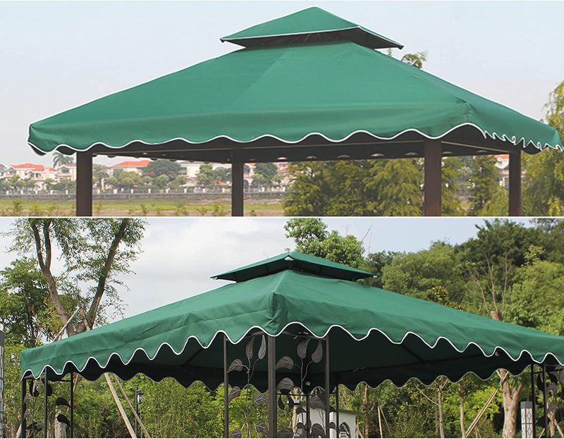 Top Replacement 10x10 Canopy Cover Polyester 118x118 2 Tier 