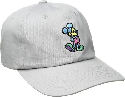 Neff Art of Mickey Mouse Strapback Baseball Cap Hat Disney Gray OSFM *NEW*
