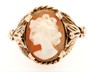 9ct Yellow Gold Shell Cameo Ring Fine Vintage Jewellery Band Size L 14-2.JPG