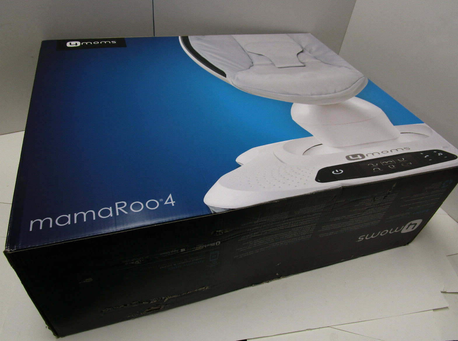 4 MOMS MAMA ROO 4 BOUNCING VIBRATING SEAT   NEW IN BOX    CLASSIC GREY