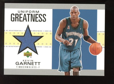 2002-03 UD Authentics Kevin Garnett Uniform Greatness #KG-U