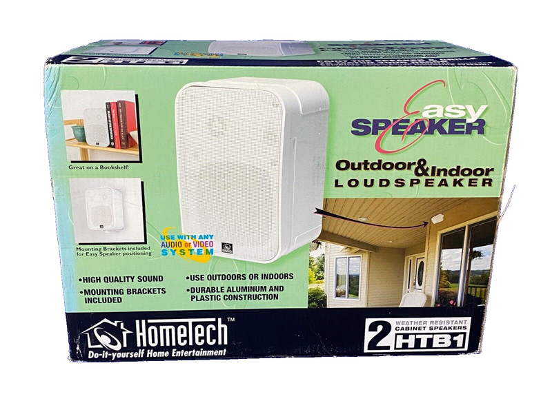 HOME TECH HTB1-Pair Of White 50 W Indoor/Outdoor Spks-High Quality-Brand