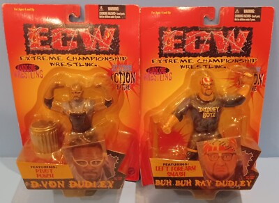1999 D-Von Dudley & BUBBA RAY ECW Action Figure Lot Of 2  DUDLEY BROTHERS