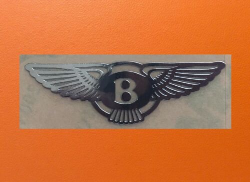 1 pcs Bentley Skylake Silver Chrome Color Sticker Logo Decal Badge 30mm x 9mm