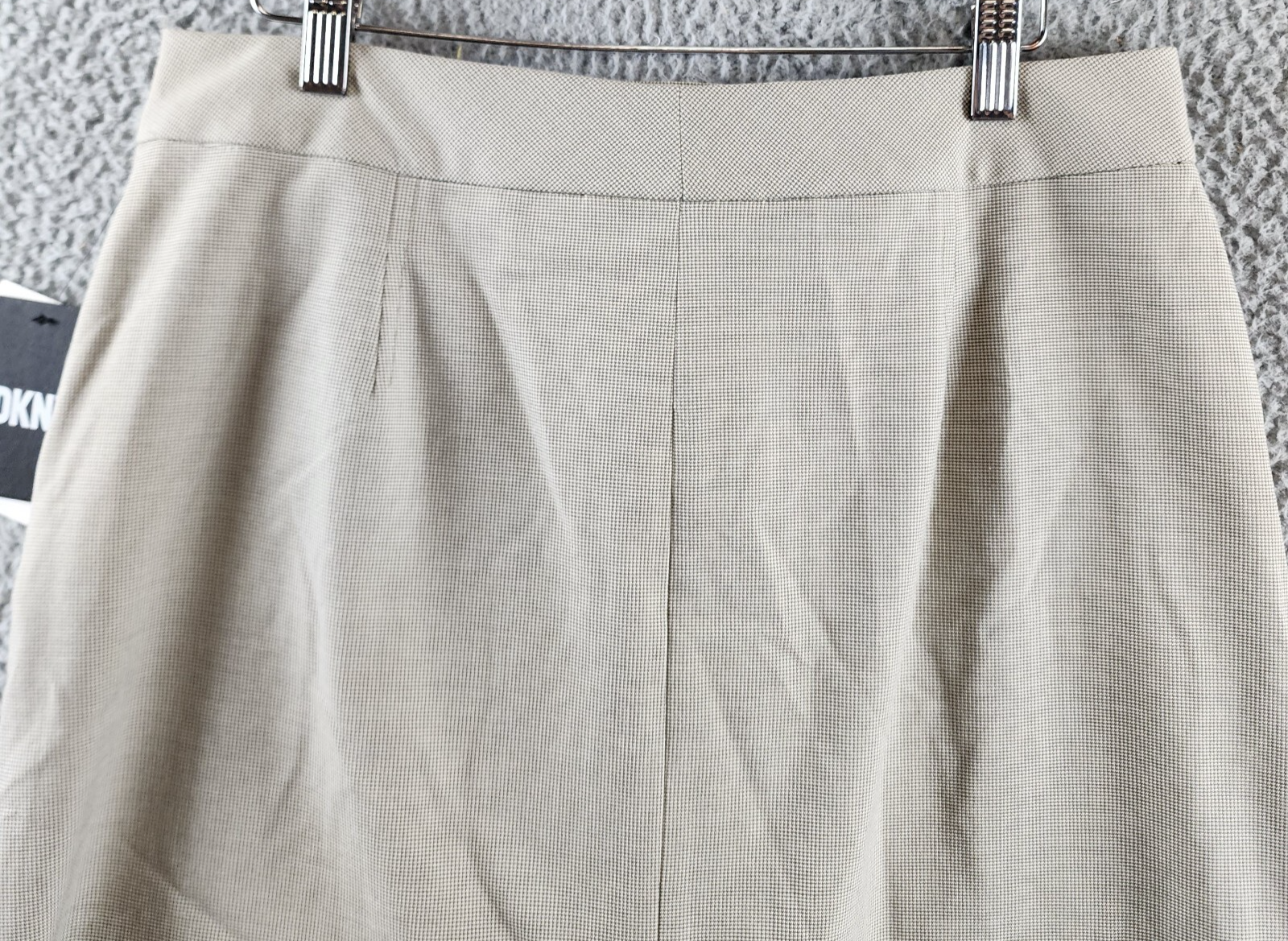DKNY A-Line Business Casual Suit Skirt Womens 10 Light Fatigue/White Zip Closure - Picture 11 of 17