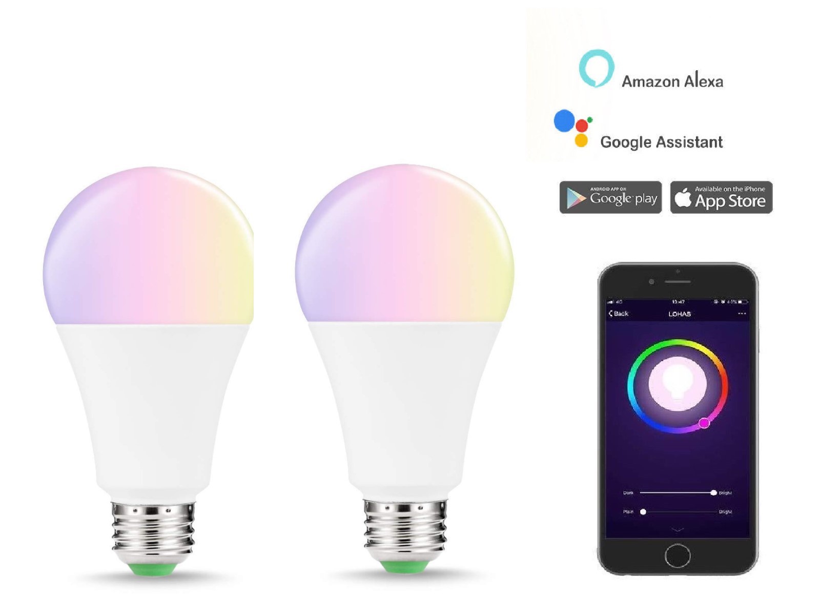 lohas smart led bulb google home