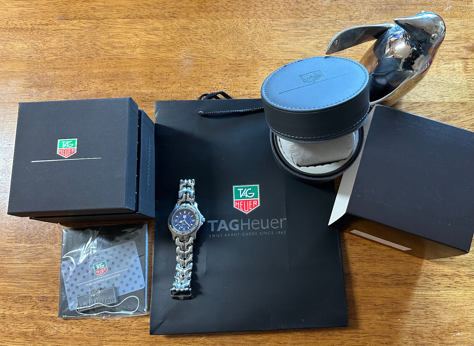 TAG HEUER LINK CHRONOMETER STAINLESS STEEL AUTOMATIC BLUE TAG HEUER LINK CHRONOMETER STAINLESS STEEL AUTOMATIC BLUE