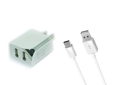 Wall AC Home Charger+3ft USB Cord Cable for Tracfone/Total Blu View 3 B140DL