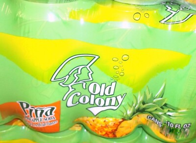 Pineapple Soda 12Can Old Colony PortoRico Refresco Cold Soft Drink Beverage Food