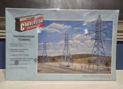 Walthers Cornerstone Kit #933-3121 Transmission Towers HO Scale ~ New / Sealed