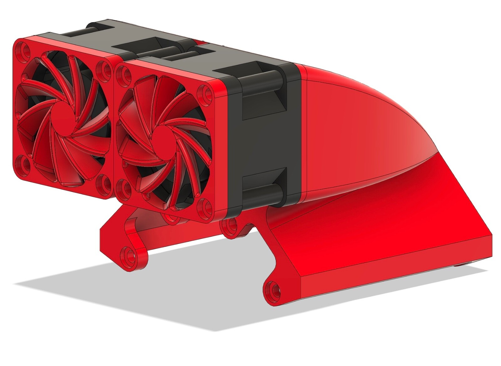 For Traxxas XRT Supercharger Fan Mount PLUS Fan Guards for 40mm fans stock motor