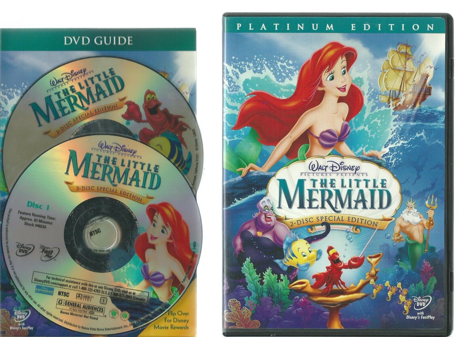 The Little Mermaid (DVD, 2-Disc Set, Platinum Edition) Disc The Little Mermaid (DVD, 2-Disc Set, Platinum Edition) Disc