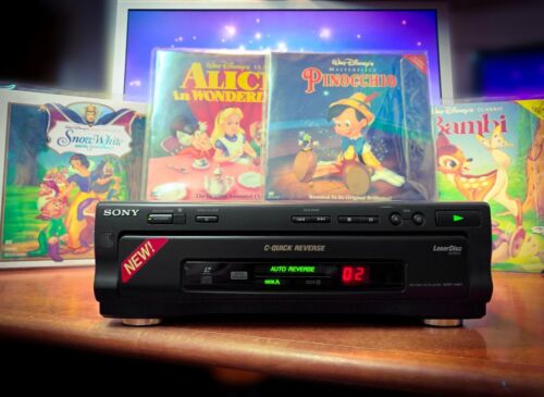 SONY MDP-MR1 (1993) Vintage Laser-Disc Player + Disney LD Titles 🔥RARE BUNDLE🔥