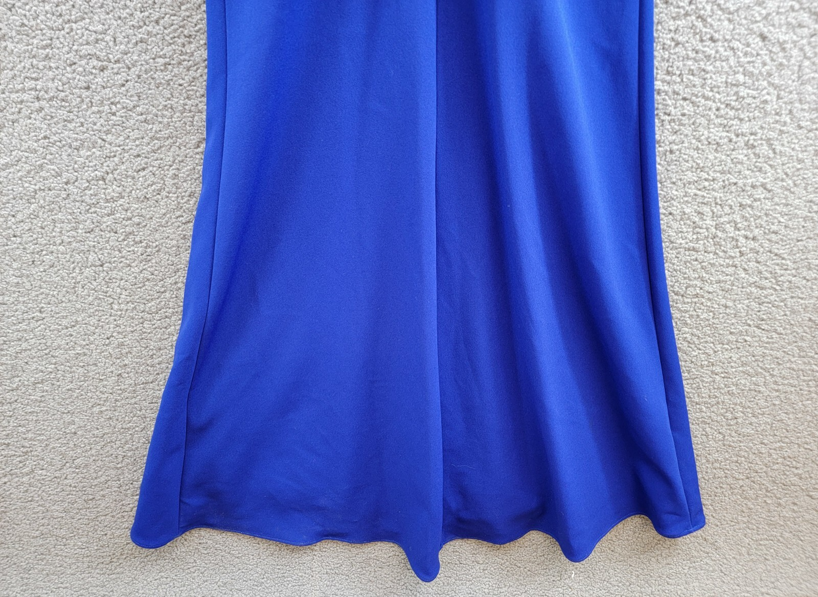 AQUA Formal Off-the-Shoulder Scuba Crepe Gown Women's 0 Marine Back Zip Closure - Picture 12 of 15