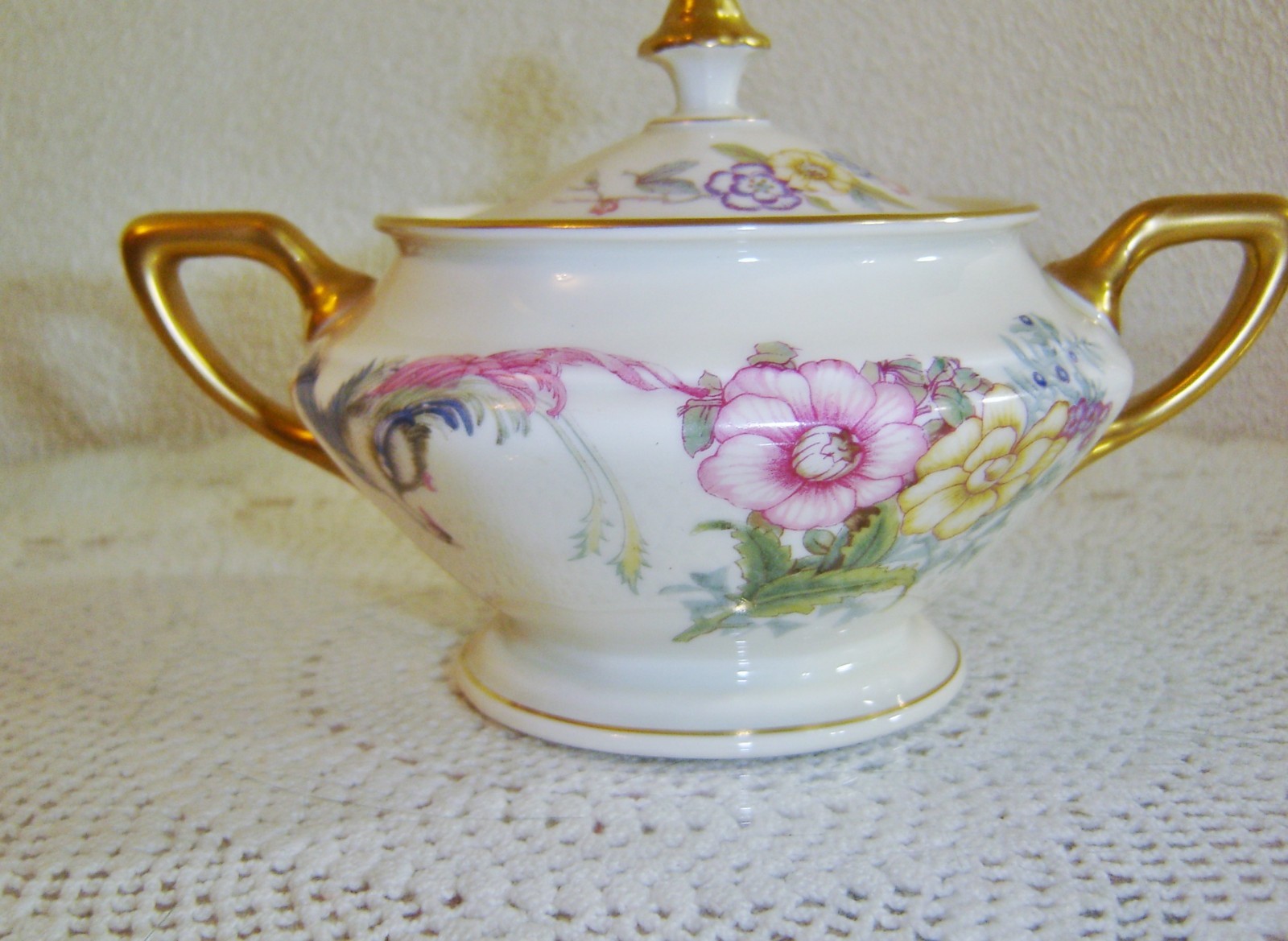 Vintage Rosenthal Phoenix Bavaria Ivory Covered Sugar Bowl  and Creamer