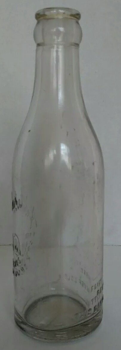 arbutus Trade Mark Oconto,Wis 87 FL.Oz glass bottle vintage