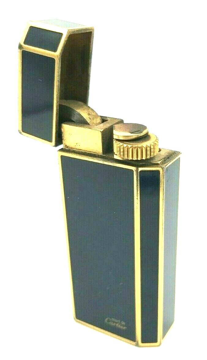 Cartier Lighter Short Pentagon Black Good Ignition | eBay
